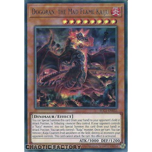 SILVER ULTRA RARE BLC1-EN033 Dogoran, the Mad Flame Kaiju 1st Edition NM