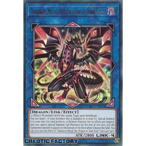BLC1-EN044 Darkness Metal, the Dragon of Dark Steel Ultra Rare 1st Edition NM