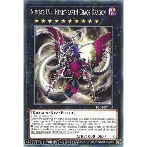 BLC1-EN149 Number C92: Heart-eartH Chaos Dragon Common 1st Edition NM