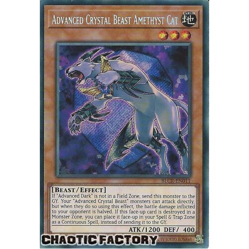 BLCR-EN011 Advanced Crystal Beast Amethyst Cat Secret Rare 1st Edition NM