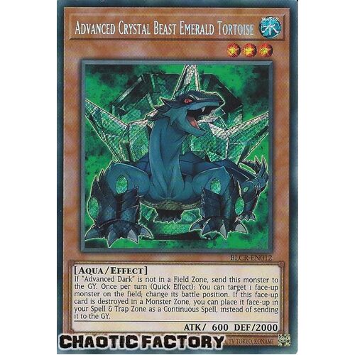 BLCR-EN012 Advanced Crystal Beast Emerald Tortoise Secret Rare 1st Edition NM