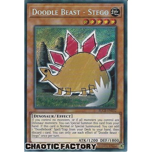 BLCR-EN032 Doodle Beast - Stego Secret Rare 1st Edition NM