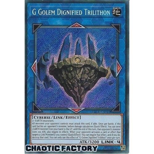 BLCR-EN045 G Golem Dignified Trilithon Secret Rare 1st Edition NM