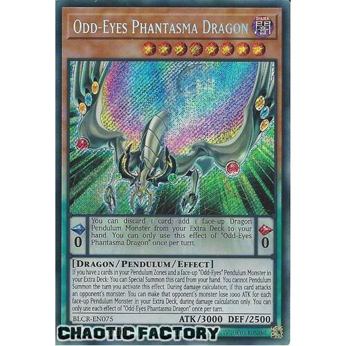 BLCR-EN075 Odd-Eyes Phantasma Dragon Secret Rare 1st Edition NM