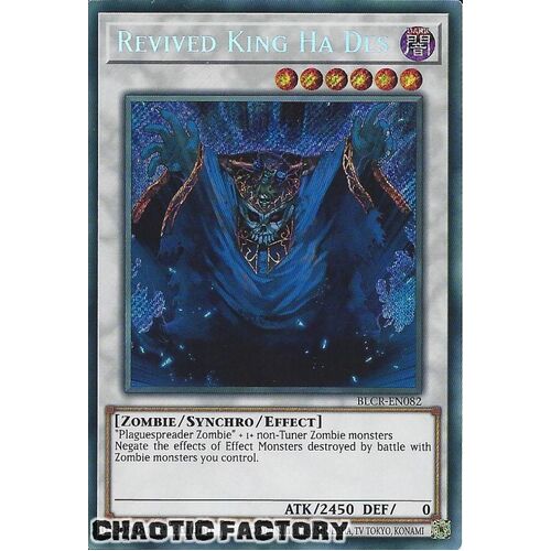 BLCR-EN082 Revived King Ha Des Secret Rare 1st Edition NM