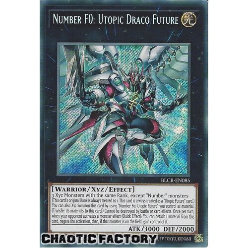 BLCR-EN085 Number F0: Utopic Draco Future Secret Rare 1st Edition NM