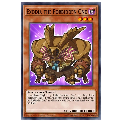 BLGG-EN002 Exodia the Forbidden One Chibi artwork Secret Rare 1st Edition NM