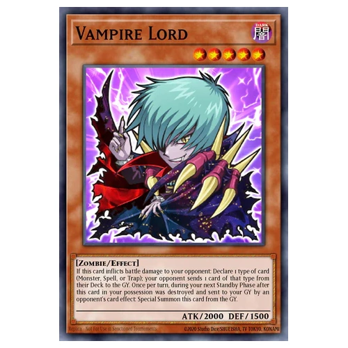 BLGG-EN004 Vampire Lord Chibi artwork Secret Rare 1st Edition NM