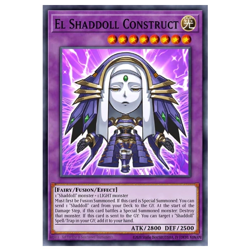 BLGG-EN006 El Shaddoll Construct Chibi artwork Secret Rare 1st Edition NM