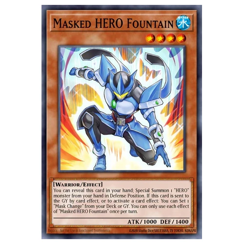 BLGG-EN029 Masked HERO Fountain Secret Rare 1st Edition NM