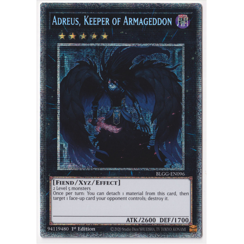 BLGG-EN096 Adreus, Keeper of Armageddon Starlight Rare 1st Edition NM