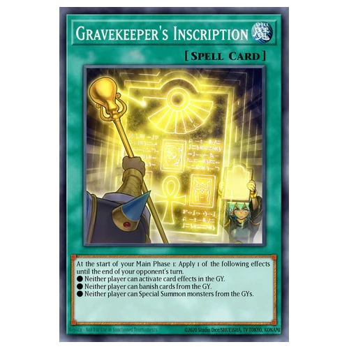 BLGG-EN121 Gravekeeper's Inscription Ultra Rare 1st Edition NM
