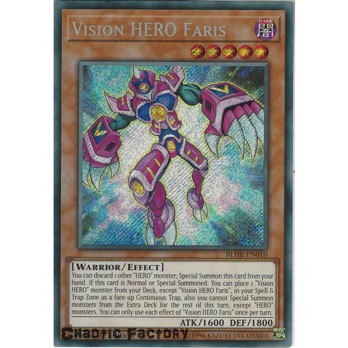 BLHR-EN010 Vision HERO Faris Secret Rare 1st Edition NM