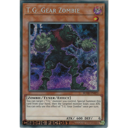 BLHR-EN023 T.G. Gear Zombie Secret Rare 1st Edition NM