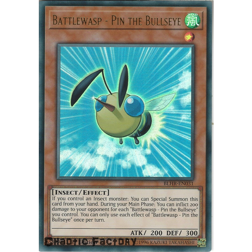 BLHR-EN031 Battlewasp - Pin the Bullseye Ultra Rare 1st Edition NM