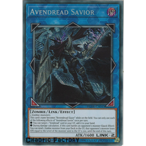 BLHR-EN045 Avendread Savior Secret Rare 1st Edition NM