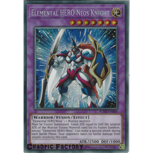 BLHR-EN064 Elemental HERO Neos Knight Secret rare 1st Edition NM