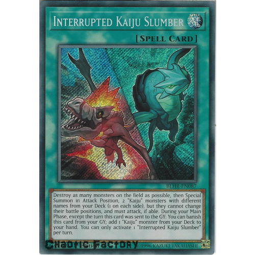 BLHR-EN087 Interrupted Kaiju Slumber Secret Rare 1st Edition NM