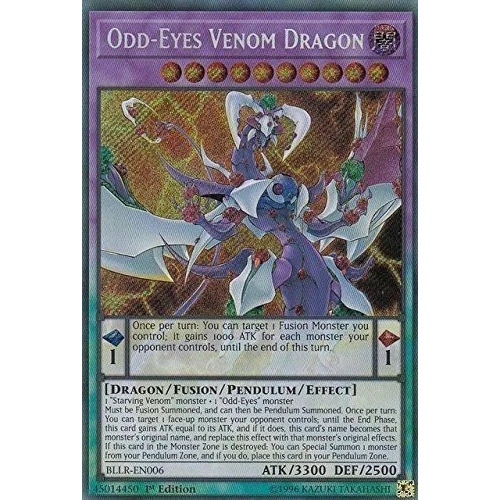 Odd-Eyes Venom Dragon - BLLR-EN006 - Secret Rare 1st Edition NM