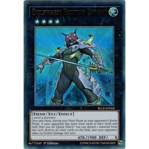 Evilswarm Exciton Knight Ultra Rare BLLR-EN068 1st Edition NM
