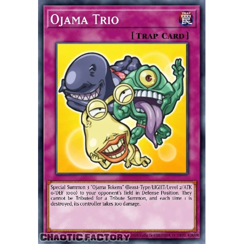 BLMM-EN010 Ojama Trio CHIBI ART Secret Rare 1st Edition NM