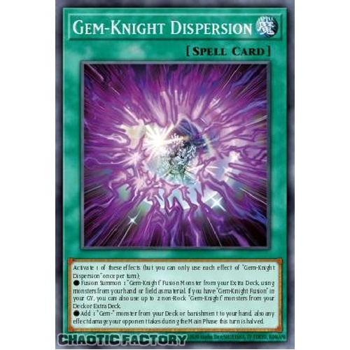 BLMM-EN023 Gem-Knight Dispersion Secret Rare 1st Edition NM