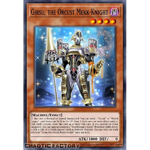 BLMM-EN088 Girsu, the Orcust Mekk-Knight Emblazoned Ultra Rare 1st Edition NM