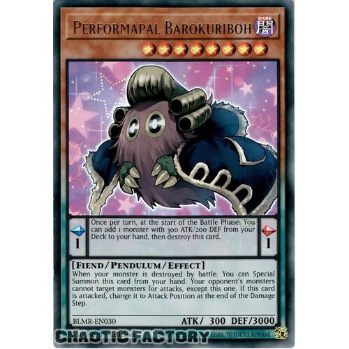 BLMR-EN030 Performapal Barokuriboh Ultra Rare 1st Edition NM