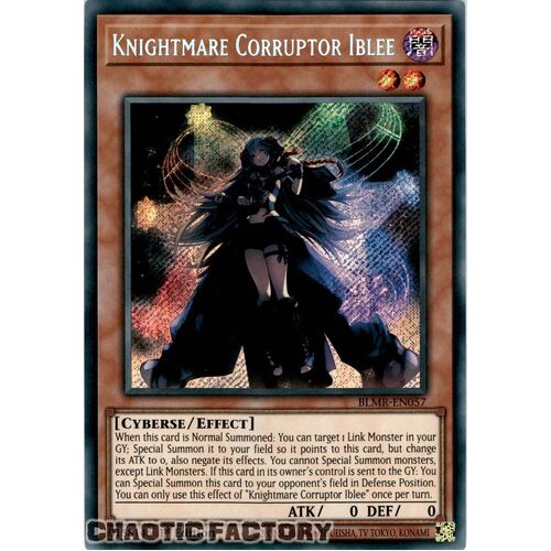 BLMR-EN057 Knightmare Corruptor Iblee Secret Rare 1st Edition NM