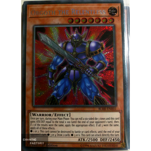 BLRR-EN001 Orgoth the Relentless Secret Rare 1st Edition