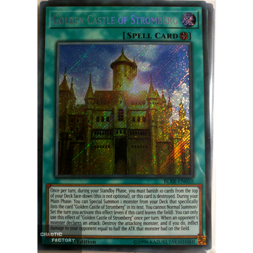 BLRR-EN010 Golden Castle of Stromberg Secret Rare 1st Edition NM