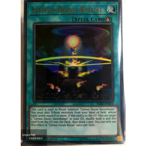 BLRR-EN014 Litmus Doom Ritual Ultra Rare 1st Edition