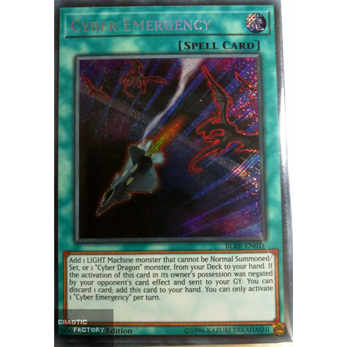 BLRR-EN016 Cyber Emergency Secret Rare 1st Edition NM