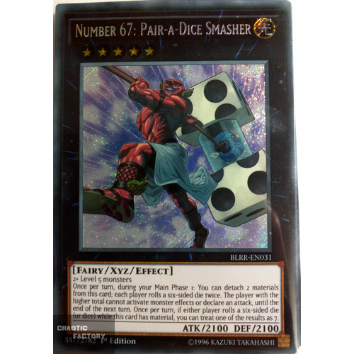 BLRR-EN031 Number 67: Pair-a-Dice Smasher Secret Rare 1st Edition