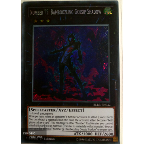 BLRR-EN032 Number 75: Bamboozling Gossip Shadow Secret Rare 1st Edition NM
