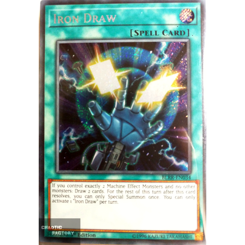 BLRR-EN034 Iron Draw Secret Rare 1st Edition NM