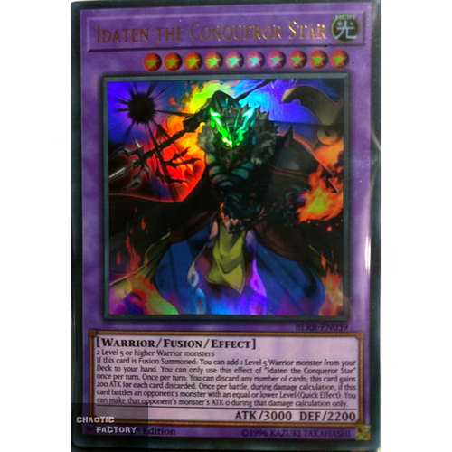 BLRR-EN039 Idaten the Conqueror Star Ultra Rare 1st Edition