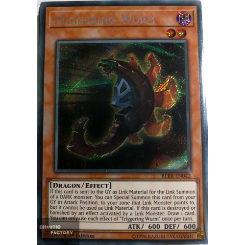 BLRR-EN042 Triggering Worm Secret Rare 1st Edition nm