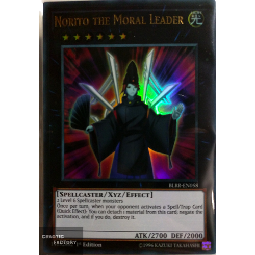BLRR-EN058 Norito the Moral Leader Ultra Rare 1st Edition