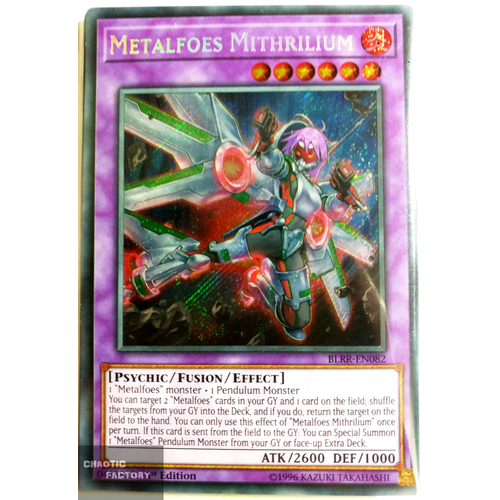 BLRR-EN082 Metalfoes Mithrilium Secret Rare 1st Edition