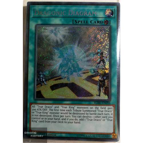 Yugioh BLRR-EN096 Dragonic Diagram Secret Rare 1st Edition NM