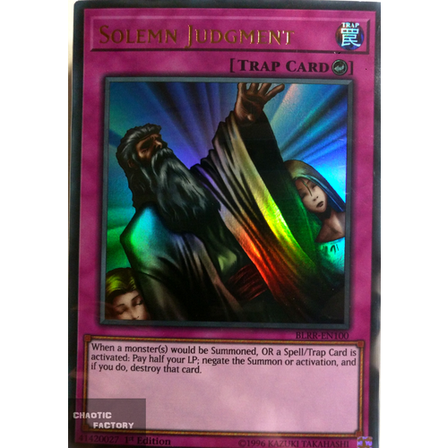 BLRR-EN100 Solemn Judgment Ultra Rare 1st Edition NM
