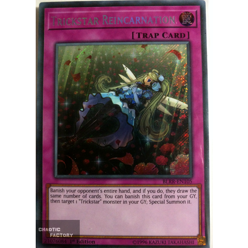 Yugioh BLRR-EN105 Trickstar Reincarnation Secret Rare 1st Edition NM