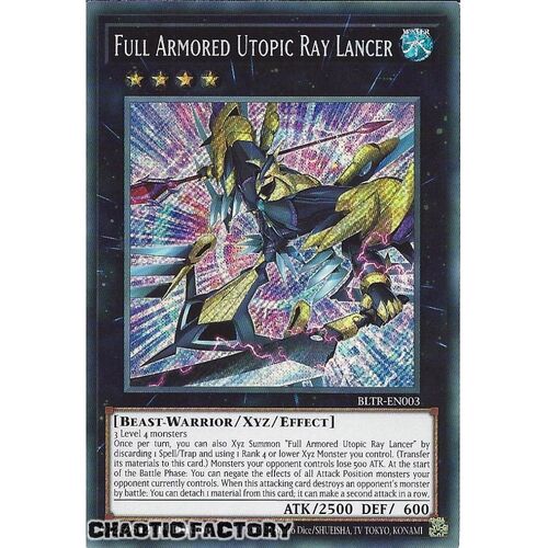BLTR-EN003 Full Armored Utopic Ray Lancer Secret Rare 1st Edition NM