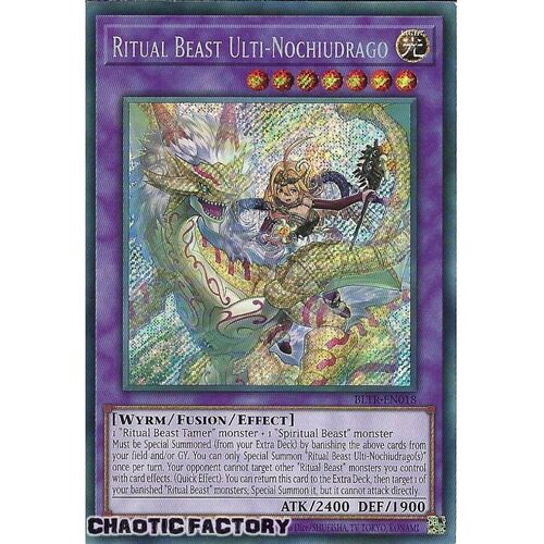BLTR-EN018 Ritual Beast Ulti-Nochiudrago Secret Rare 1st Edition NM