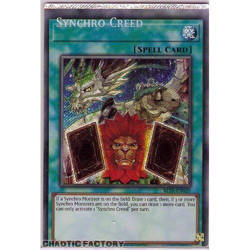 ERROR BLTR-EN029 Synchro Creed Secret Rare 1st Edition NM