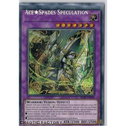 ERROR BLTR-EN039 Ace Spades Speculation Secret Rare 1st Edition NM