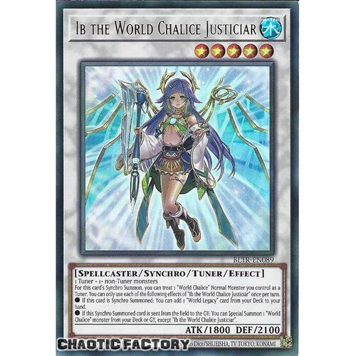 BLTR-EN089 Ib the World Chalice Justiciar Ultra Rare 1st Edition NM