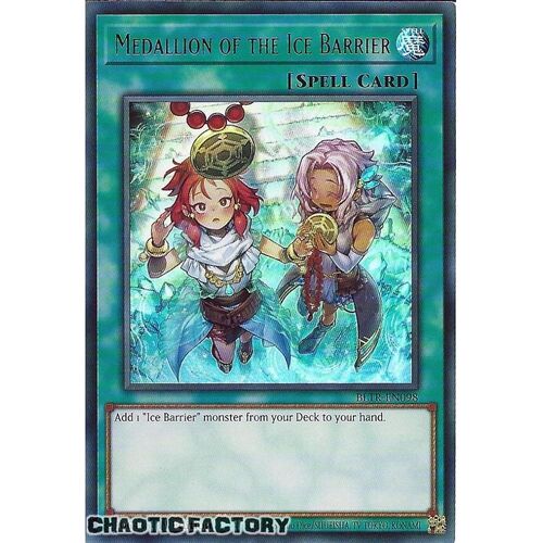 BLTR-EN098 Medallion of the Ice Barrier (alternate art) Ultra Rare 1st Edition NM
