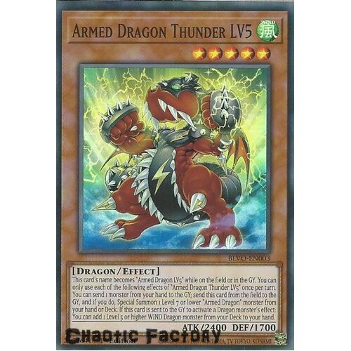 BLVO-EN003 Armed Dragon Thunder LV5 Super Rare 1st Edition NM